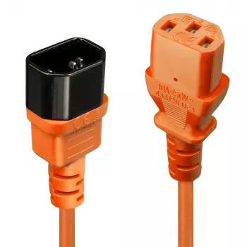 Lindy 2m IEC pagarinātāja kabelis, oranžs