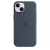 APPLE iPhone 14 - Silikona maciņš ar MagSafe - Storm Blue
