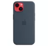 APPLE iPhone 14 - Silikona maciņš ar MagSafe - Storm Blue