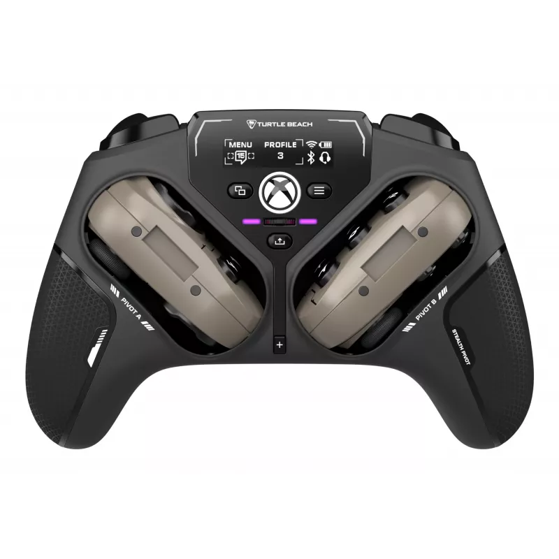 Turtle Beach Stealth Pivot bezvadu viedais spēļu kontrolieris ar rotējošiem moduļiem, displeja paneli, Hall efekta svirām, pārprogrammējamām pogām Windows PC, Xbox Series X vai S un Xbox One
