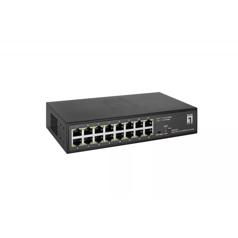 Pārvaldāms slēdzis LevelOne Hilbert 10” 16-Port Gigabit Smart Lite Switch