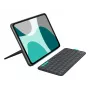 Tastatūras futrālis Logitech Flip Folio QWERTZ vācu valodā iPad Pro/Air 11 collām, Bluetooth, grafīta krāsā, baterija 90 mAh