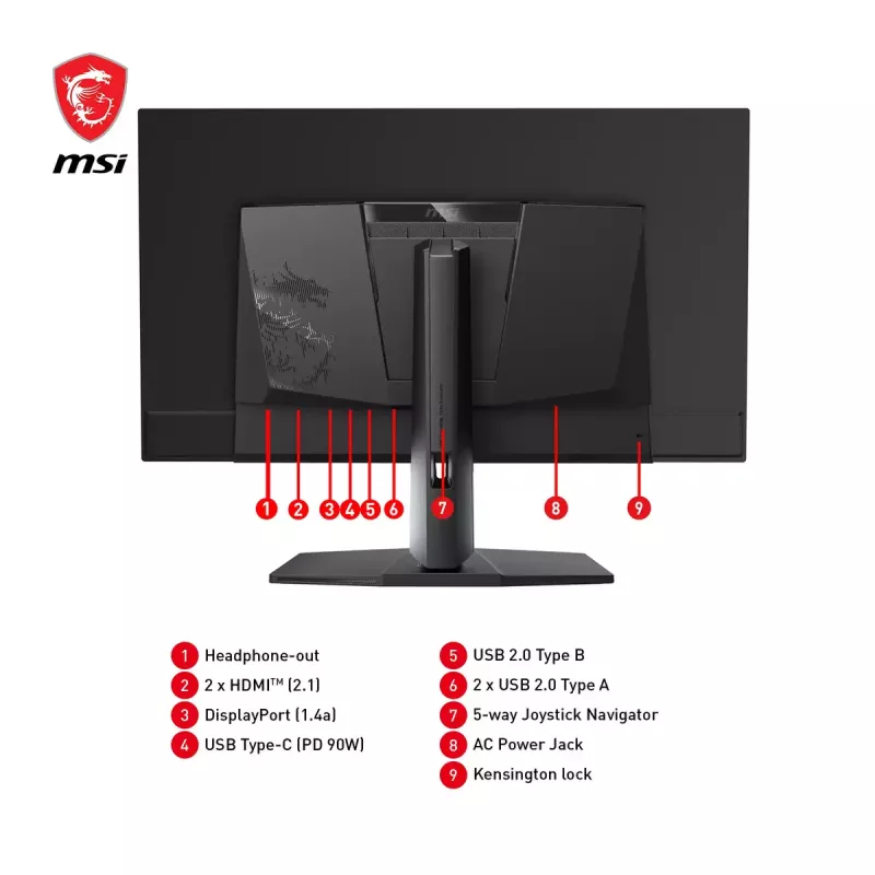 MSI MPG 321URXDE QD-OLED datora monitors 80 cm (31,5 collas) 3840 x 2160 pikseļi 4K Ultra HD Melns