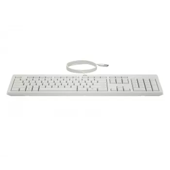 HP 225 vadu peles un tastatūras komplekts, pilna izmēra (100%), vadu, USB, balts, pele iekļauta