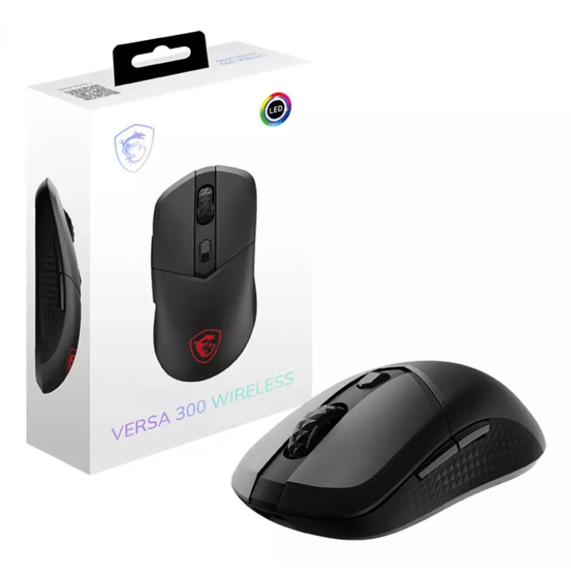 MSI VERSA 300 pele Spēlēm Labās rokas RF Wireless + Bluetooth + USB Type-C Optiskā 8000 DPI