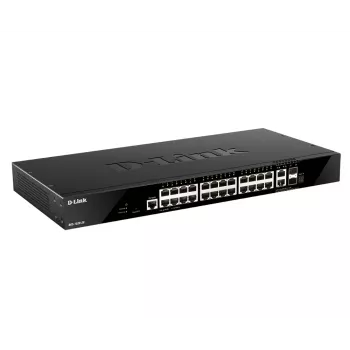 D-Link DGS-1520-28/E tīkla slēdzis, pārvaldāms, L3, 10G Ethernet (100/1000/10000), 1U, melns