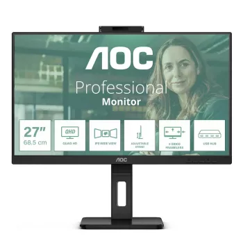 AOC Q27P3QW datora monitors 68.6 cm (27 collas) 2560 x 1440 pikseļi Quad HD Melns