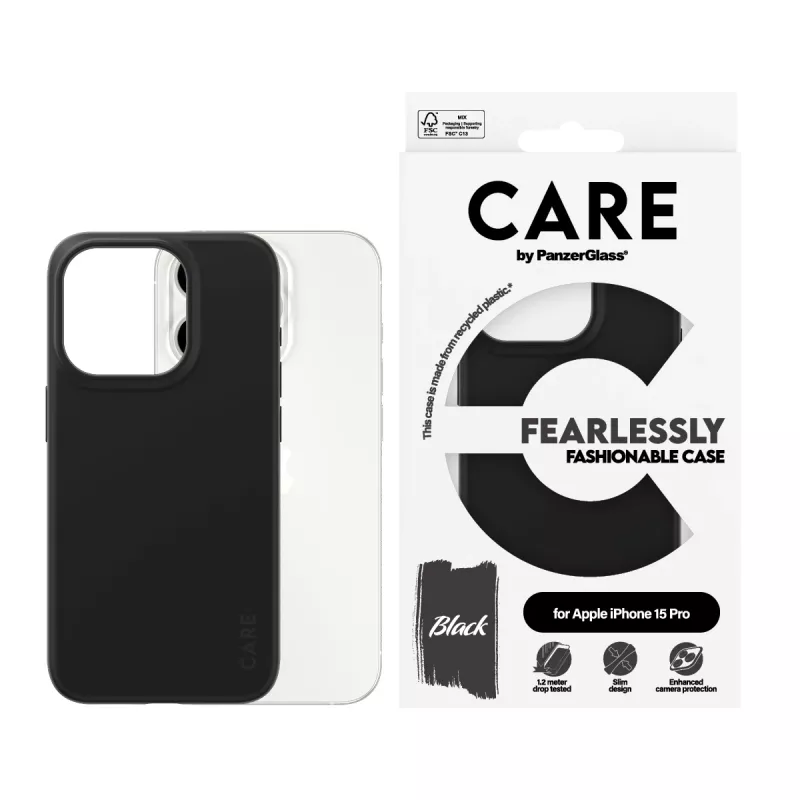 PanzerGlass CARE™ by ® vāciņš Melns iPhone 15 Pro