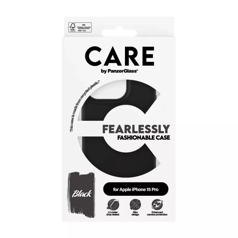 PanzerGlass CARE™ by ® vāciņš Melns iPhone 15 Pro