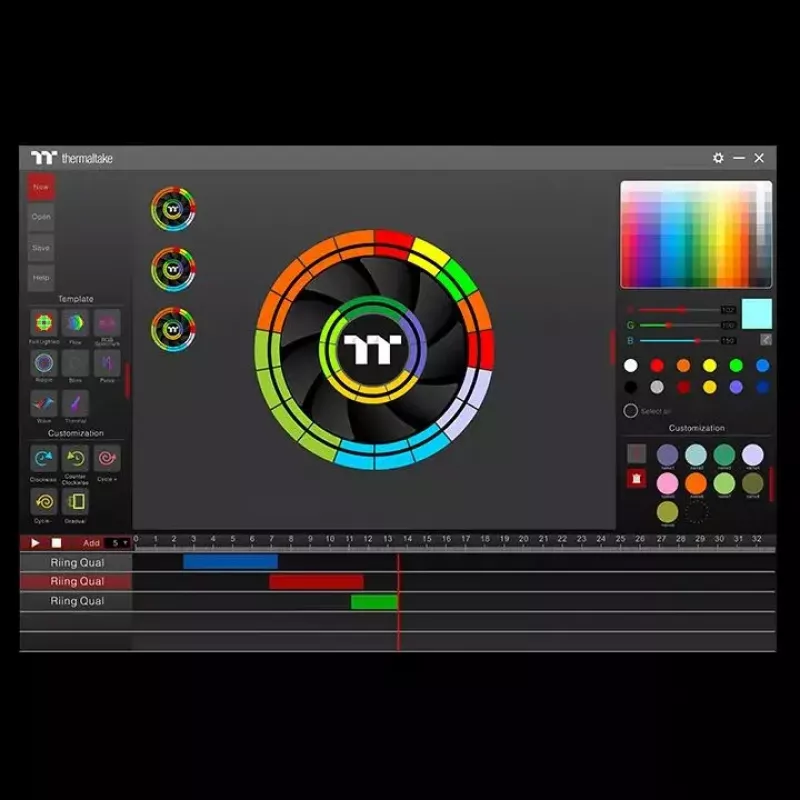 Ventilators Thermaltake Riing Quad 12 RGB