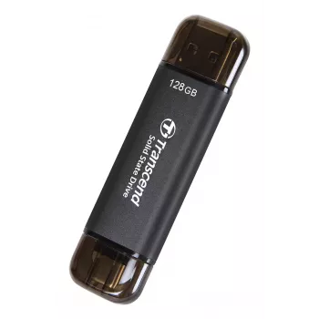TRANSCEND Esd310c - 128GB portatīvais SSD - USB Type-A / USB Type-C