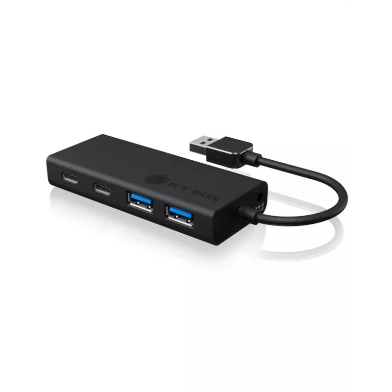 ICY BOX IB-HUB1426-U3 USB 3.2 Gen 1 (3.1 Gen 1) Type-A 5000 Mbit/s Melns
