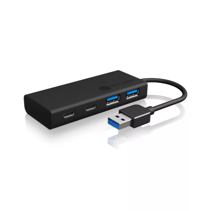 ICY BOX IB-HUB1426-U3 USB 3.2 Gen 1 (3.1 Gen 1) Type-A 5000 Mbit/s Melns