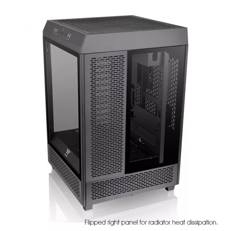 THERMALTAKE Chassis Mid Tower - The Tower 500 - Melns