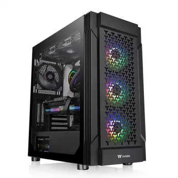 THERMALTAKE korpuss Mid Tower - Versa T27 TG ARGB - Melns