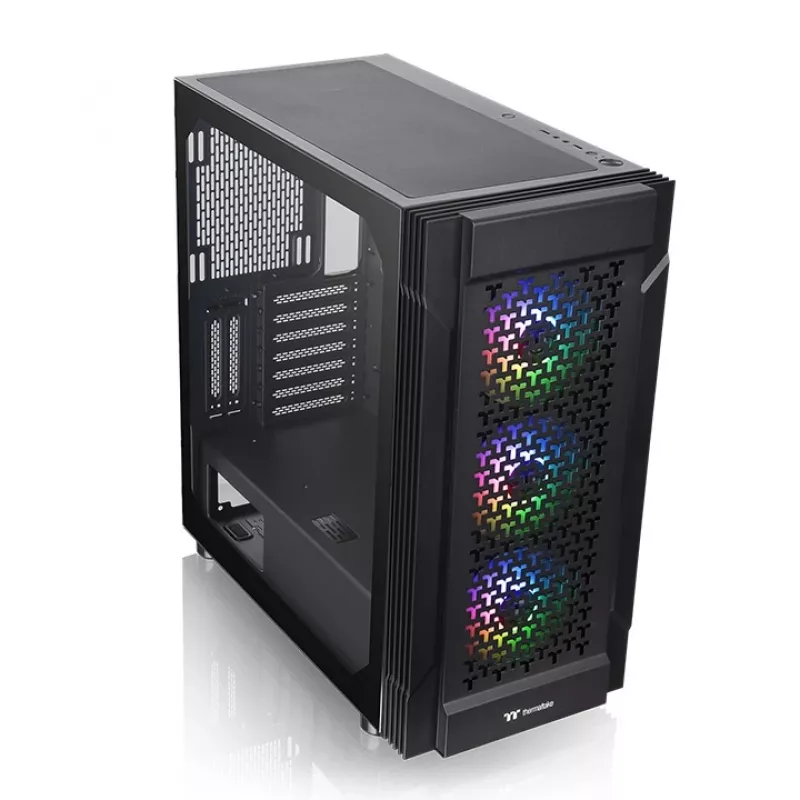 THERMALTAKE korpuss Mid Tower - Versa T27 TG ARGB - Melns