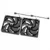 THERMALTAKE PC dzesēšanas ventilators - CT120 - 12 cm - melns - 2 gab. iepakojums