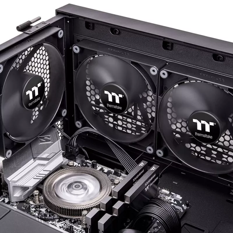 THERMALTAKE PC dzesēšanas ventilators - CT120 - 12 cm - melns - 2 gab. iepakojums