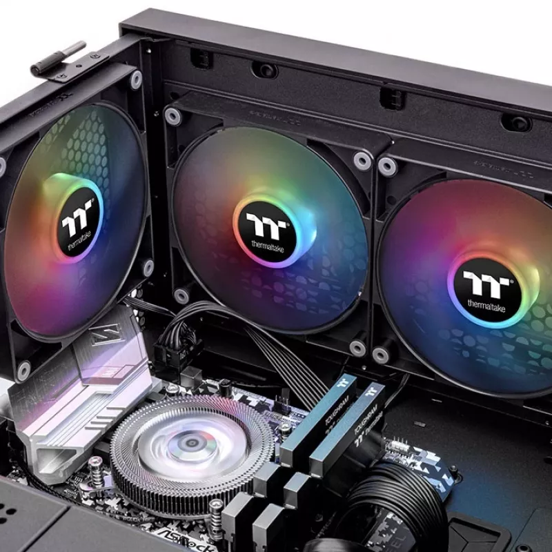 THERMALTAKE PC dzesēšanas ventilators - CT140 ARGB Sync - 14 cm - melns - 2 gab. iepakojumā