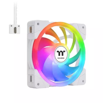 THERMALTAKE PC dzesēšanas ventilators - SWAFAN EX12 ARGB Sync TT Premium Edition - 12cm - Balts - 3 gab. iepakojums