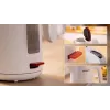 Elektriskā tējkanna Bosch TWK2M161, 1.7 L, 2400 W, balta, plastmasas korpuss, 360° bāze