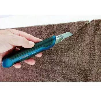 Bosch 1 600 A02 7M4 lietderīgais nazis zilā, nerūsējošā tērauda krāsā ar salokāmu asmeni