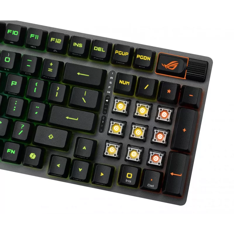 ASUS ROG Strix Scope II 96 RX Wireless tastatūra Gaming USB + RF Wireless + Bluetooth Melna