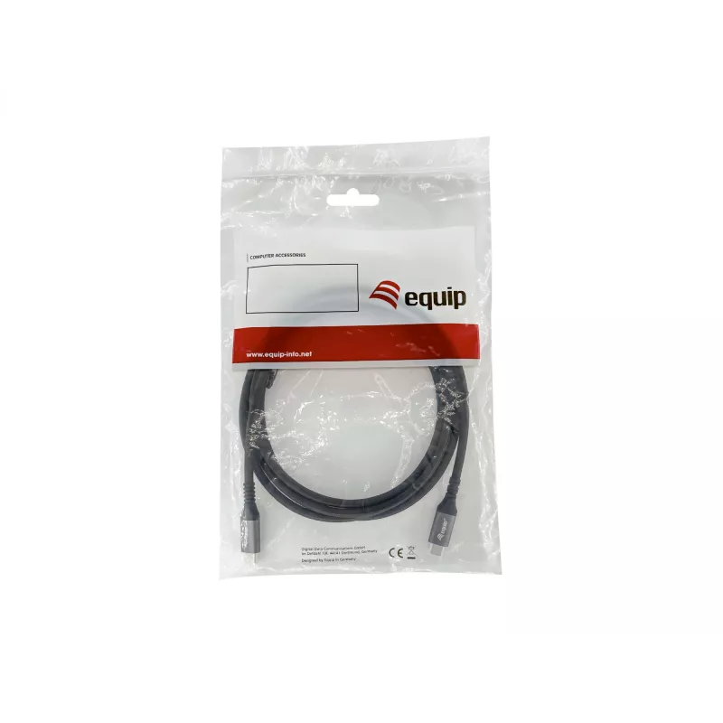 Equip USB4 Gen 2x2 C uz C kabelis, vīr./vīr., 2,0 m, 4K/60Hz, 20 Gbps, PD 100W