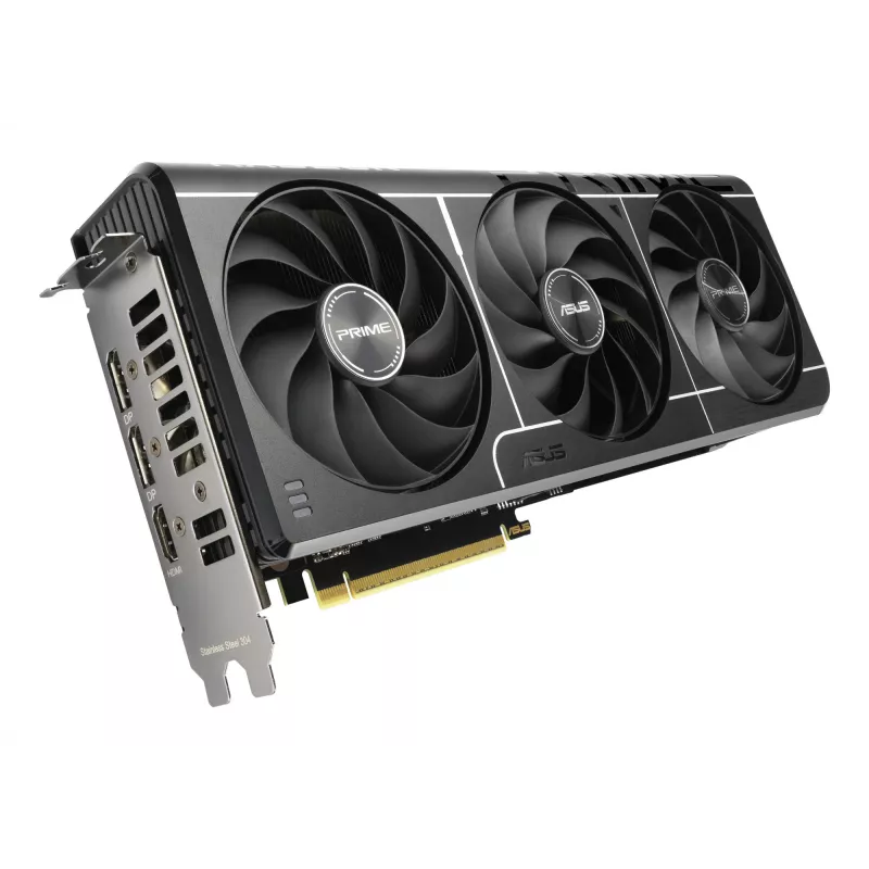 Grafikas karte ASUS Prime Radeon RX 9060 XT 16 GB GDDR6, PCIe 5.0, 128-bit, 3 ventilatori, 2,5 slotu