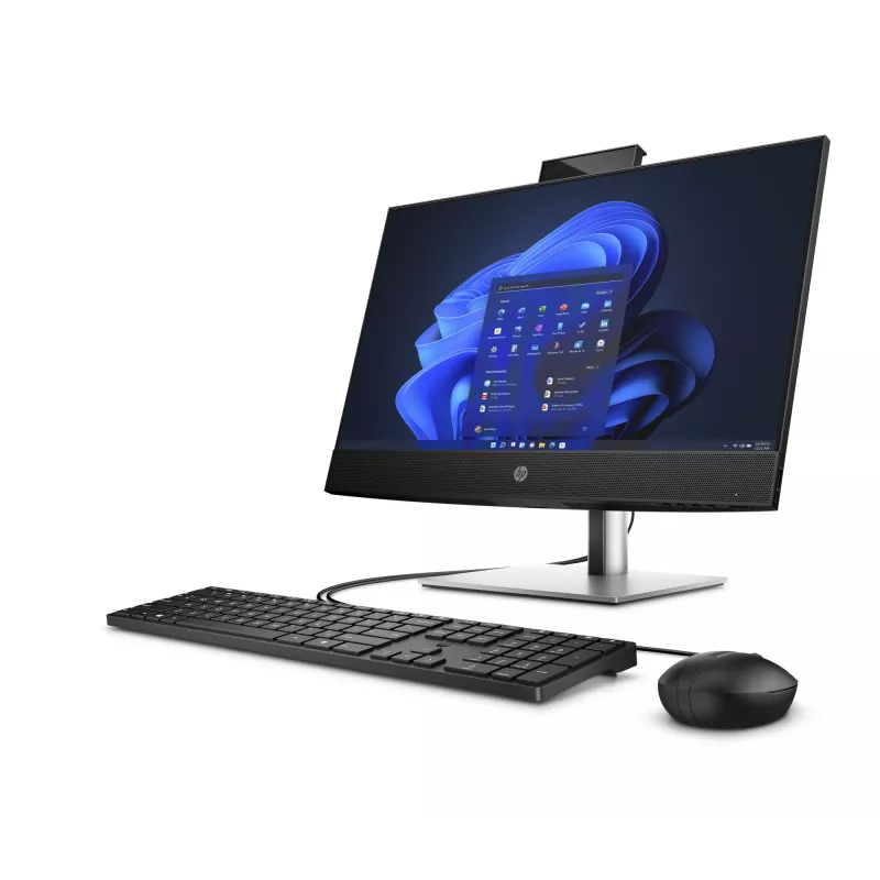 HP ProOne 440 G9 Intel® Core™ i3 i3-13100T 60,5 cm (23,8 collas) 1920 x 1080 pikseļi Skārienjutīgs Viss-vienā dators 16 GB DDR4-SDRAM 512 GB SSD Windows 11 Pro Wi-Fi 6E (802.11ax) Melns, Sudraba