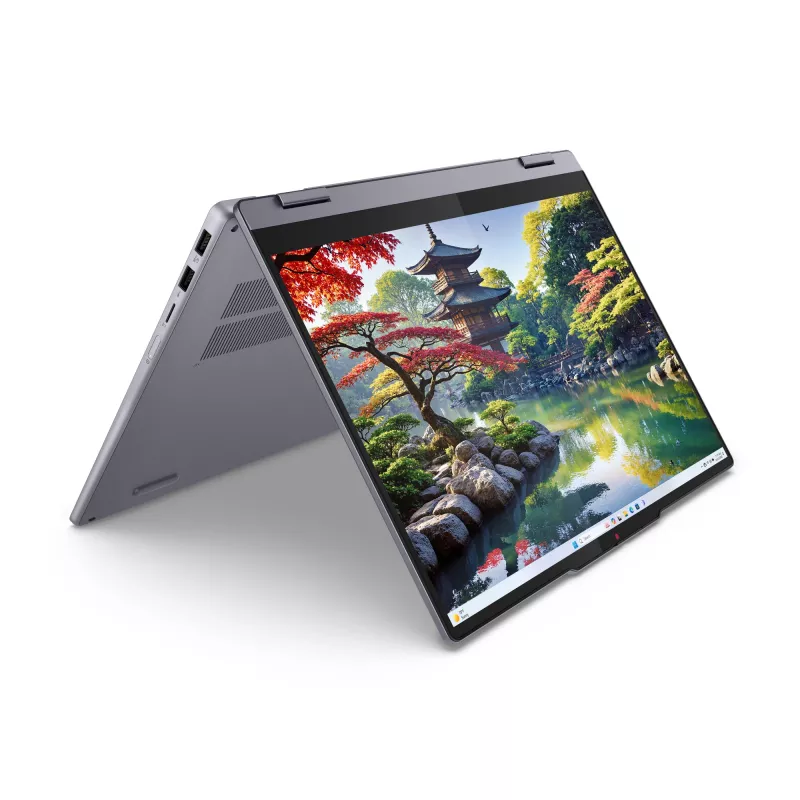 Lenovo IdeaPad 5 2-in-1 14IAL10 Intel Core Ultra 5 225H Hibrīds (2-in-1) 35,6 cm (14 collu) Skārienjutīgs WUXGA 16 GB LPDDR5x-SDRAM 512 GB SSD Wi-Fi 7 (802.11be) Windows 11 Home Vācu Pelēks