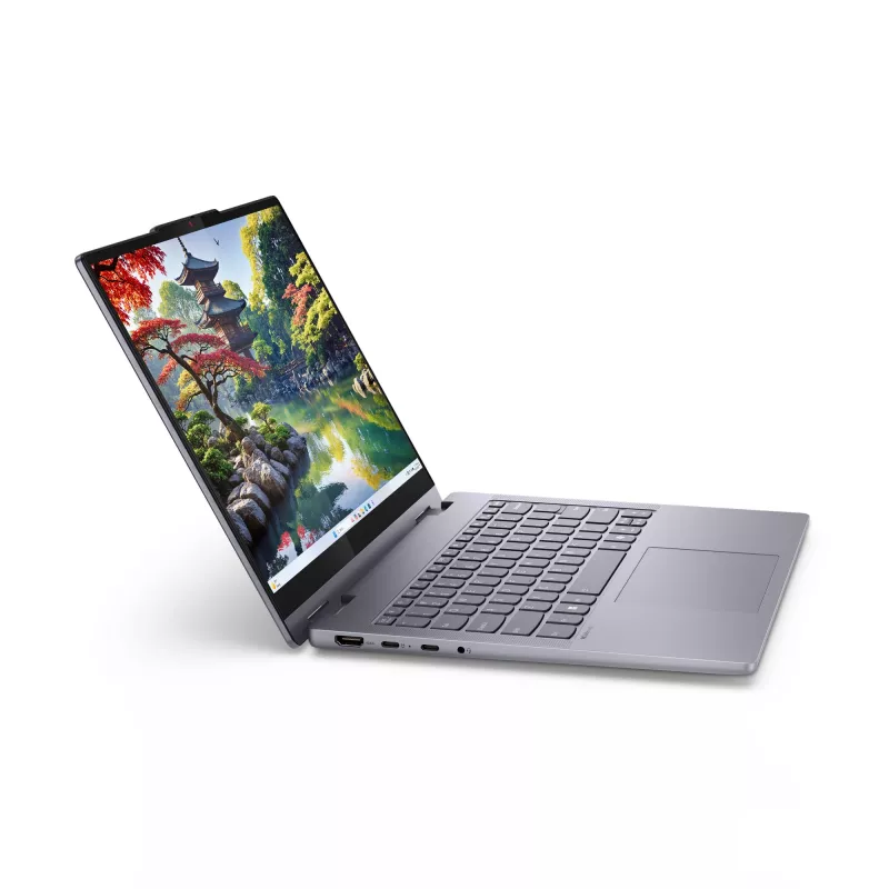Lenovo IdeaPad 5 2-in-1 14IAL10 Intel Core Ultra 5 225H Hibrīds (2-in-1) 35,6 cm (14 collu) Skārienjutīgs WUXGA 16 GB LPDDR5x-SDRAM 512 GB SSD Wi-Fi 7 (802.11be) Windows 11 Home Vācu Pelēks
