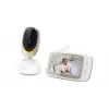 Video kamera Motorola VM85 CONNECT — 5 collu TFT displejs, 480×272, 300 m diapazons, 2× digitālā tālummaiņa, 2,4 GHz Wi‑Fi/FHSS, divvirzienu audio, balta