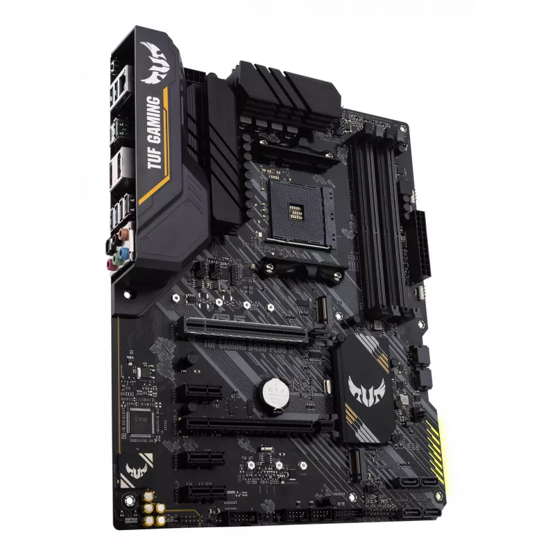 Mātesplate ASUS TUF GAMING B450-PLUS II ATX, AMD B450, Socket AM4, 4×DIMM DDR4, 128GB, 1×M.2, 6×SATA, HDMI 2.0b, DP1.2, Gigabit LAN