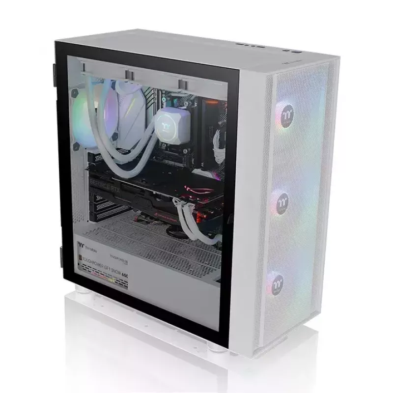 PC korpuss Thermaltake H570 TG ARGB Midi Tower balts