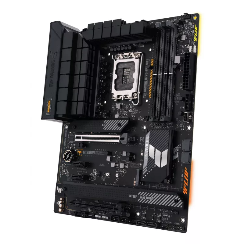 Mātesplate ASUS TUF GAMING H770-PRO WIFI — Intel H770, LGA 1700, ATX, DDR5, 4x DIMM, 128GB, Wi‑Fi 6, 2.5Gb LAN, 4x M.2