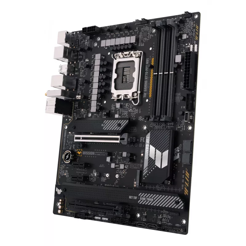 Mātesplate ASUS TUF GAMING H770-PRO WIFI — Intel H770, LGA 1700, ATX, DDR5, 4x DIMM, 128GB, Wi‑Fi 6, 2.5Gb LAN, 4x M.2