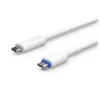 PoE adapteris UBIQUITI UACC-ADAPTER-POE-USBC — 48 V ieeja, 5 V 0,25 A izeja, kompakts 30,4×30,4×95 mm, balts