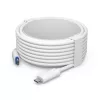 PoE adapteris UBIQUITI UACC-ADAPTER-POE-USBC — 48 V ieeja, 5 V 0,25 A izeja, kompakts 30,4×30,4×95 mm, balts
