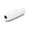 PoE adapteris UBIQUITI UACC-ADAPTER-POE-USBC — 48 V ieeja, 5 V 0,25 A izeja, kompakts 30,4×30,4×95 mm, balts
