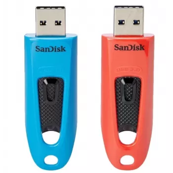 WESTERN DIGITAL SanDisk Cruzer Ultra - 64GB USB zibatmiņa - USB 3.0 - sarkans dvīņu iepakojums