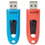 WESTERN DIGITAL SanDisk Cruzer Ultra - 64GB USB zibatmiņa - USB 3.0 - sarkans dvīņu iepakojums