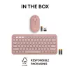 Logitech Pebble 2 Combo bezvadu tastatūra un pele rozā QWERTY