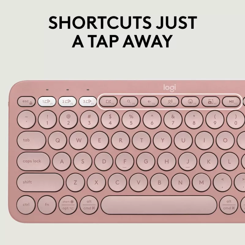 Logitech Pebble 2 Combo bezvadu tastatūra un pele rozā QWERTY