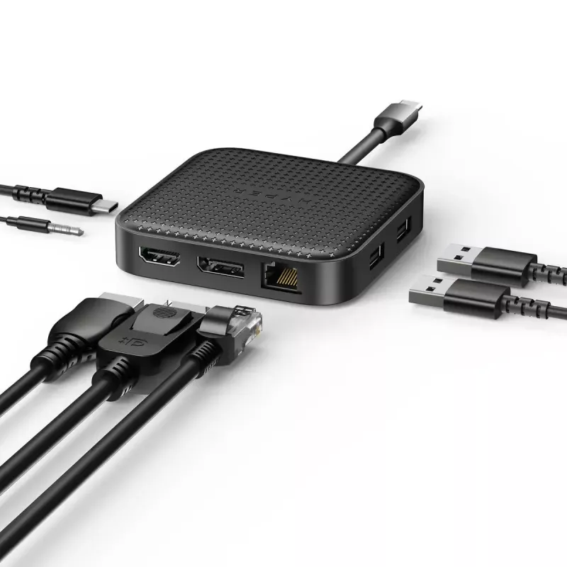 Targus HD USB4 mobilais doks ar vadu, melns