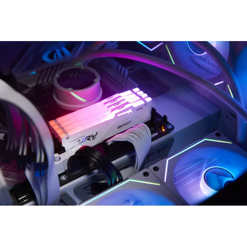Kingston Technology FURY Beast 64GB 6000MT/s DDR5 CL36 DIMM (2 komplekts) Balts RGB EXPO