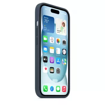 Cover Apple iPhone 15 Silikona maciņš ar MagSafe Storm Blue