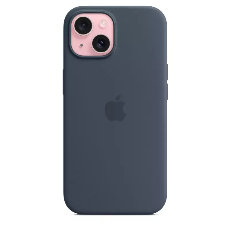 Cover Apple iPhone 15 Silikona maciņš ar MagSafe Storm Blue