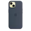 Cover Apple iPhone 15 Silikona maciņš ar MagSafe Storm Blue