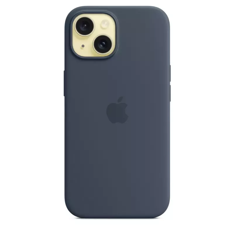 Cover Apple iPhone 15 Silikona maciņš ar MagSafe Storm Blue